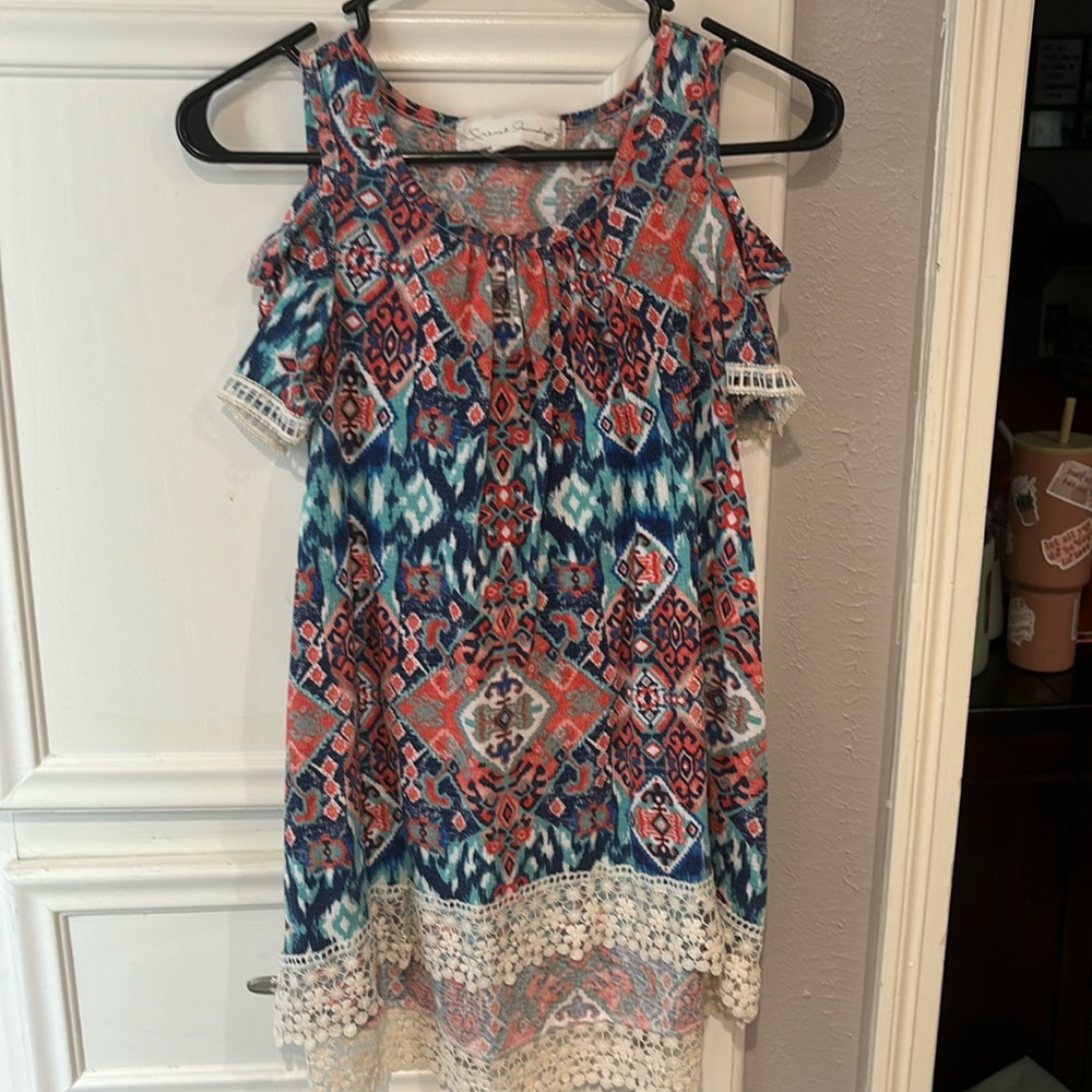 Tank top colorful off shoulder